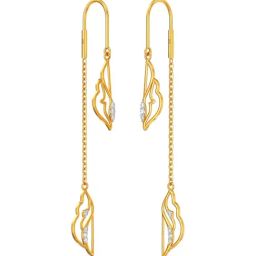Joyalukkas 22k Yellow Gold Artistic Leaf Earrings for Women-image-40