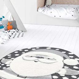 Obsessions White Machine Made Non Shedding Centrepiece Carpet - Medium-image-58