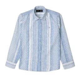 Cavio Kids Blue Printed Full Sleeves Shirt-image-79