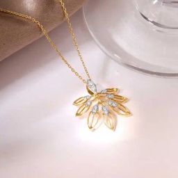 Mia by Tanishq 14k (585) Yellow Gold Diamond Pendant for Women-picture-39