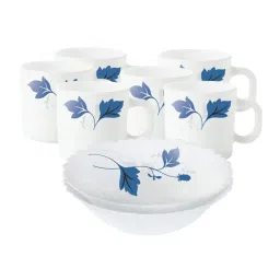 Larah by Borosil White Opalware Snacks Bowls - Set of 8 image 1