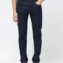 Rare Rabbit Navy Regular Fit Solid Jeans-image-48