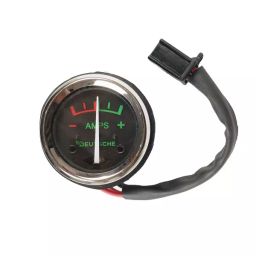 Deutsche Ammeter for Royal Enfield 8 Amp. Bullet Machismo AC/DC Self Start (Black Dial With LED & Mounting Rubber (4 Pin Black Coupler), DEUS-1303B-10
