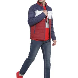 Pepe Jeans Red Regular Fit Colour Block Jacket image 4