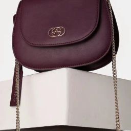 Allen Solly Wine Solid Sling Handbag-30