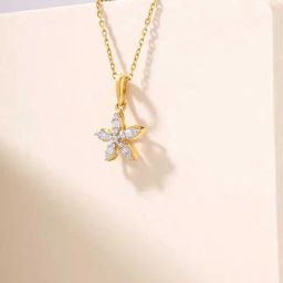 Mia by Tanishq 18k (750) Yellow Gold Diamond Pendant for Women-picture-9