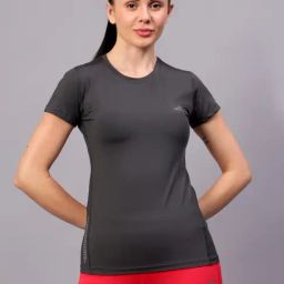 Vector X Grey Polyester Solid Half Sleeves Sport T-Shirt-image-85