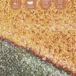 OBSESSIONS Rust & Brown Abstract Machine Made Carpet - Medium (170 cm x 120 cm) image 3