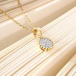 Mia by Tanishq 14k (585) Yellow Gold Diamond Pendant for Women-picture-4