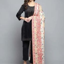 Monte Carlo Multicolored Regular Fit Self Pattern Shawl-image-42