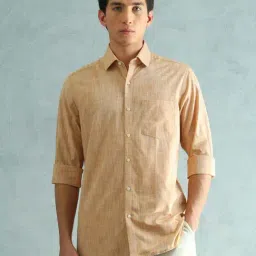 Arrow Orange Cotton Slim Fit Shirt-picture-1