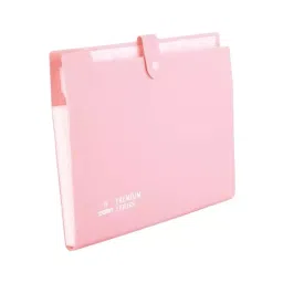 POLEN Fullscape Expanding File Folder 8 Pocket With Adjustable Buckle Pestal Pink-19