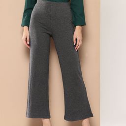 her by invictus Women Bootcut Flared Cropped Trousers-image-18