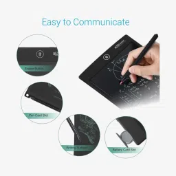 Portronics RuffPad 10 Plus Re-Writable LCD Writing Pad with Content Safety Button (Black) image 4