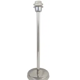 Homesake Chrome Suave Multicolor Steel Bedside Table Lamp With Fabric Shade - Set of 1 image 4
