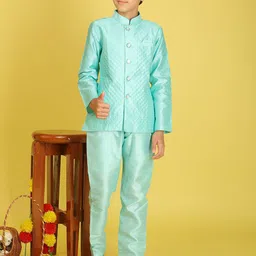 BAESD Boys Self Design Sherwani Set-picture-3