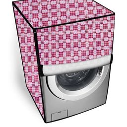 The Furnishing Tree Magenta Printed Washing Machine Cover-image-19