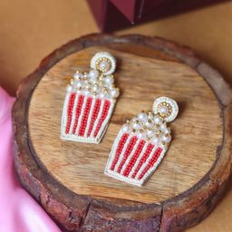 WEAVING HOMES Classic Handmade Beaded Drop Earrings-image-16