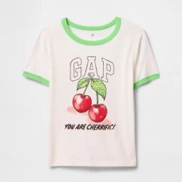 GAP Girls Green Cotton Graphic T-Shirt-image-108