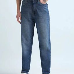 U.S. Polo Assn. Blue Relaxed Fit High Rise Jeans-image-99