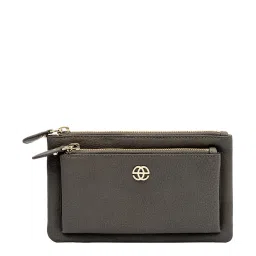 Eske Aleta Grey Solid Wallet for Women image 1