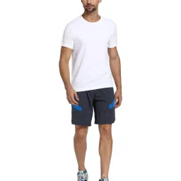 Van Heusen Performance Regular Fit Swift Dry Mesh Panel Solid Shorts - Anthra image 5