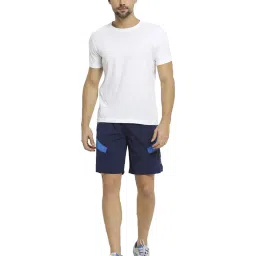 Van Heusen Performance Regular Fit Swift Dry Mesh Panel Solid Shorts - Navy image 5