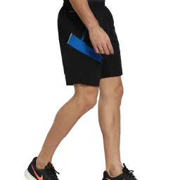 Van Heusen Performance Regular Fit Swift Dry Mesh Panel Solid Shorts - Black image 3
