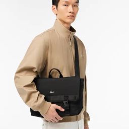 Lacoste Black Kome Shoulder Bag With Ipad Pocket-image-2