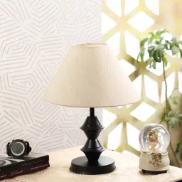 Tucasa NTU-275 B-22 Table Lamp with Metal Base (Beige) image 4