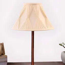 Aura Off White Metal Frustum Shaped Table Lamp-image-93