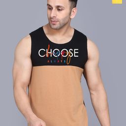 SLOWLORIS Pack Of 2 Printed Combed Cotton Gym Vests VSL26 CMB(CHS BLACKRUST)(ADV-image-65