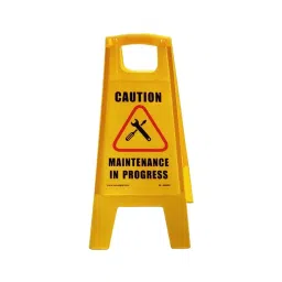 Sunsigns 10.6x24 Inch Yellow Vinyl, Plastic Caution Maintenance In Progress Signage Board-picture-32
