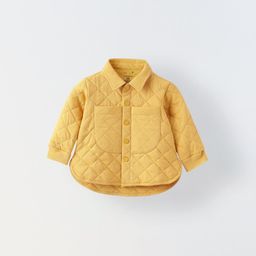 SPUNKIES Unisex Kids Spread Collar Solid Cotton Casual Quilted Jacket-25