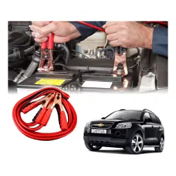 Auto Pearl 2.29 m (7.5 Ft) 500 A Heavy Duty Booster Anti Tangle Battery Jumper Cable for Chevrolet Captiva (Pack of 2)-image-95