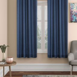 Myntra Elegant Homes Navy Blue Set of 2 Room Darkening Window Curtain-21