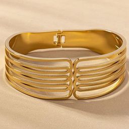 JEWILLEY Women Gold-Plated Kada Bracelet-54