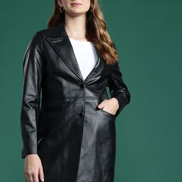 DressBerry Notched Lapel Collar Overcoat-24