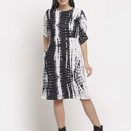 BRINNS Women Tie & Dye A-Line Midi Dress-image-33