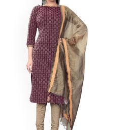 RUDRAA FAB Art Silk Unstitched Dress Material-image-5