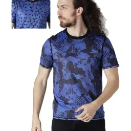 ALCIS Grey Round Neck Polyester Reversible T-Shirt-image-55