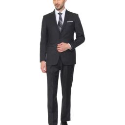 Louis Philippe Black Regular Fit Two Piece Suit-image-51
