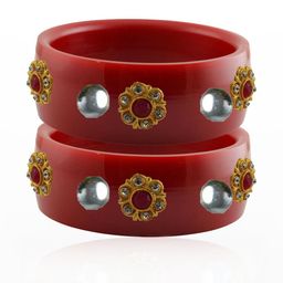 Vidhya Kangan Multi-Coloured Brass Bangles-image-32