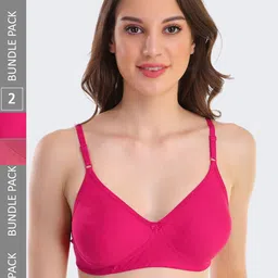 POOJA RAGENEE Pack Of 2 Seamless Full Coverage All Day Comfort Non-Padded Everyday Bras-picture-6