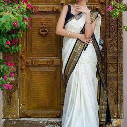 INDIOTSAV Ethnic Motifs Woven Design Zari Banarasi Saree-picture-14