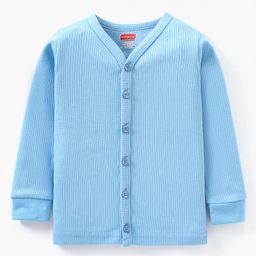 Babyhug Cotton Full Sleeves Solid Thermal Vest - Blue-image-80