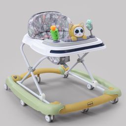 Babyhug Bunny Face 2 In 1 Walker Cum Rocker With 3 Level Adjustable Height & Musical Play Tray With Light  - Green-22