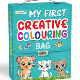 My first Creative colouring bag : Kids colouring book, My first colouring book, Colouring bag for young learners -  Numbers, Alphabet, Fruits & more - Set of 8 colouring books.-17