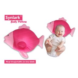 Synlark New Born Baby Soft Neck Pillow for Head Shaping - Pink-image-35