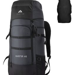 MOUNTILE QUESTER 60 L Travel Backpack with Water Proof Rain Cover Camping Hiking Rucksack Trekking Bag Grey MTL01-image-116